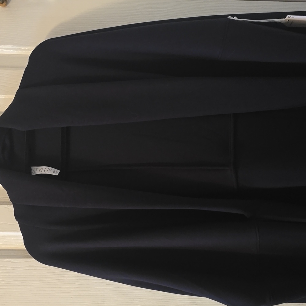 STYLUS BRAND WOMEN'S BLACK OPEN CARDIGAN SWEATER SIZE XS-SMALL